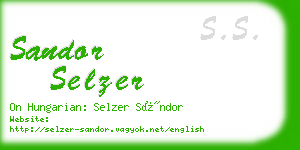 sandor selzer business card